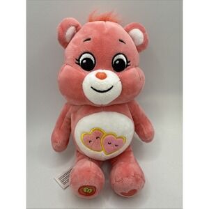 Care Bear Love A Lot Bear Plush 10" Pink Hearts 2023 Basic Fun Stuffed Animal